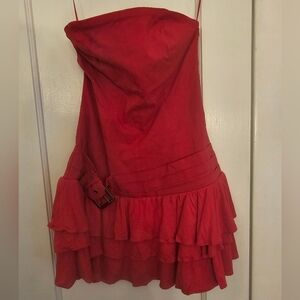 Urban Outfitters Red Strapless Dress